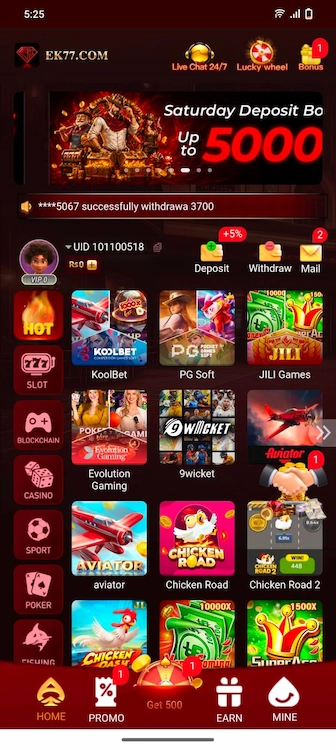EK77 Game Play and Win Real Free Earning APK Money Rewards